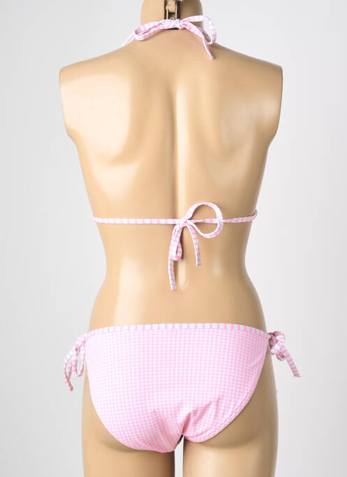 Costum de baie din două piese elasticitate top triunghiuri roz REGLISSE femme