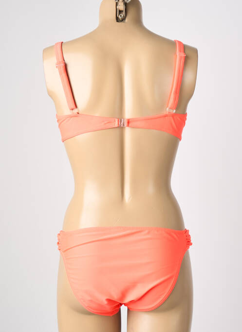 Costum de baie din două piese elasticitate sutien cupe întregi cu decolteu înalt portocaliu REGLISSE femme
