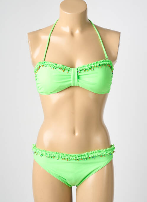 Costum de baie din două piese elasticitate top bentiță verde REGLISSE femme