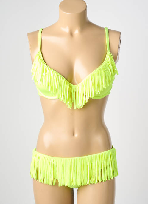 Costum de baie din două piese elasticitate top sutien modelat galben REGLISSE femme