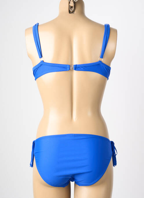 Costum de baie din două piese elasticitate top sutien modelat albastru REGLISSE femme