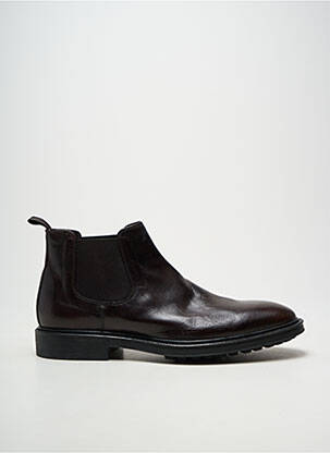 Botine/ghete țesătură satinată toc mic maro PAUL SMITH bărbat