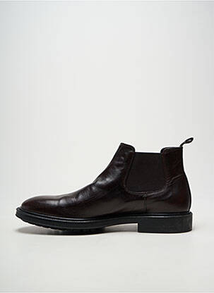 Botine/ghete țesătură satinată toc mic maro PAUL SMITH bărbat