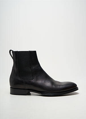 Botine/ghete țesătură satinată toc mic negru PAUL SMITH bărbat