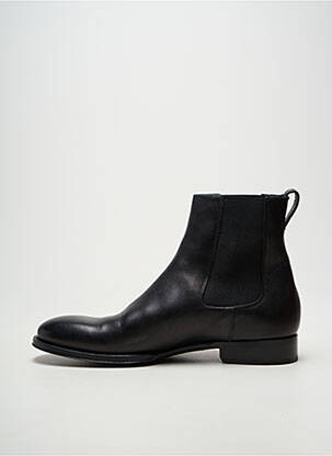 Botine/ghete țesătură satinată toc mic negru PAUL SMITH bărbat