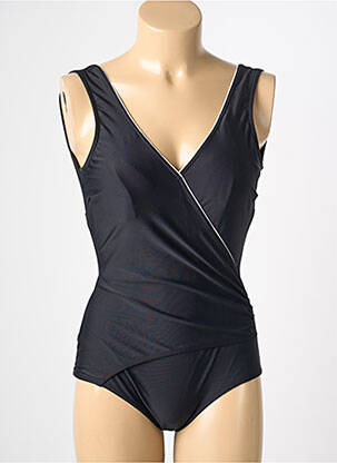 Costum de baie dintr-o singură piesă efect material satinat top sutien modelat negru REGLISSE femeie