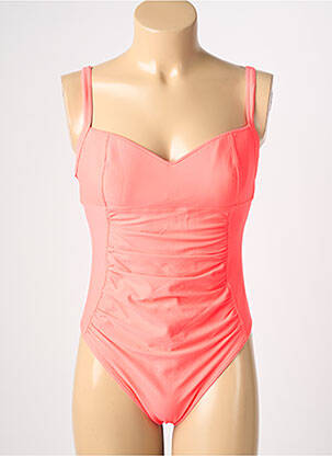 Costum de baie dintr-o singură piesă efect material satinat top sutien modelat portocaliu REGLISSE femeie