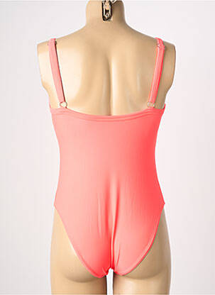 Costum de baie dintr-o singură piesă efect material satinat top sutien modelat portocaliu REGLISSE femeie