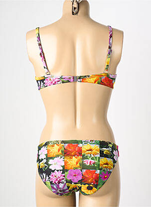 Costum de baie din două piese elasticitate top sutien push-up roz REGLISSE femeie
