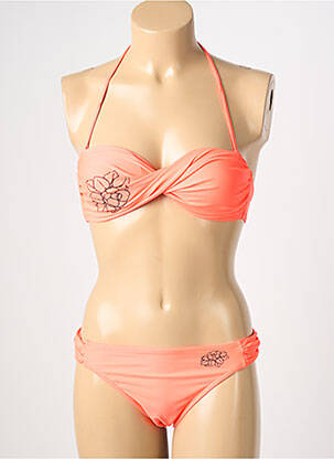 Costum de baie din două piese elasticitate top sutien modelat portocalie REGLISSE femeie