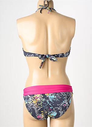Costum de baie din două piese elasticitate top sutien modelat gri REGLISSE femeie