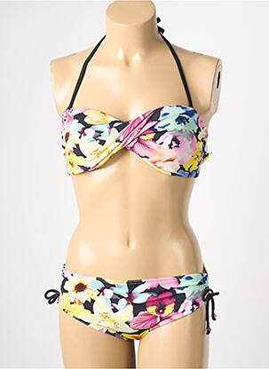 Costum de baie din două piese elasticitate top sutien modelat galben REGLISSE femeie