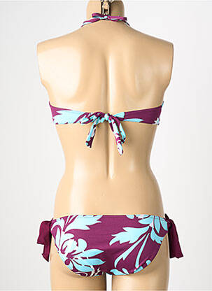 Costum de baie din două piese elasticitate top sutien modelat violet REGLISSE femeie