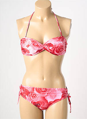 Costum de baie din două piese elasticitate top sutien modelat roșu REGLISSE femeie