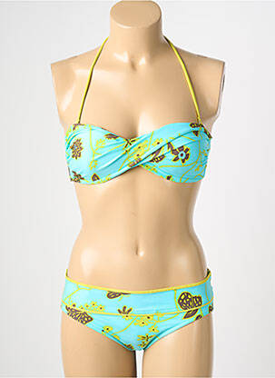 Costum de baie din două piese top sutien modelat top sutien modelat albastru REGLISSE femeie