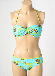 Costum de baie din două piese top sutien modelat top sutien modelat albastru REGLISSE femme