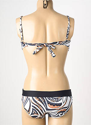 Costum de baie din două piese elasticitate top sutien modelat negru REGLISSE femeie