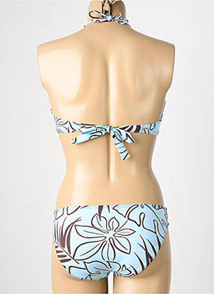 Costum de baie din două piese elasticitate top sutien modelat albastru REGLISSE femeie