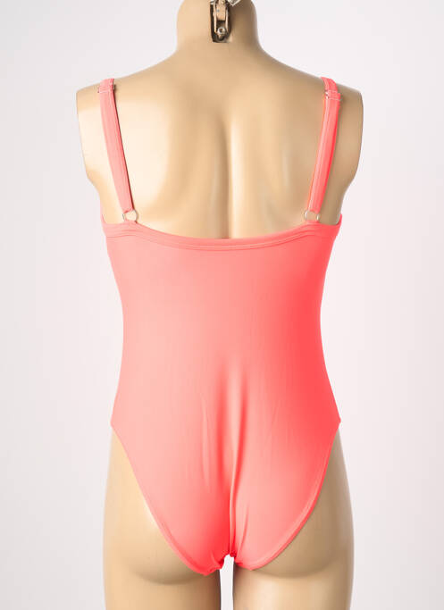 Costum de baie dintr-o singură piesă efect material satinat top sutien modelat portocaliu REGLISSE femme