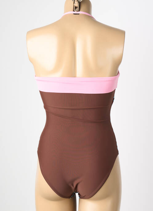 Costum de baie dintr-o singură piesă bretele elastice detașabile top bentiță maro REGLISSE femme