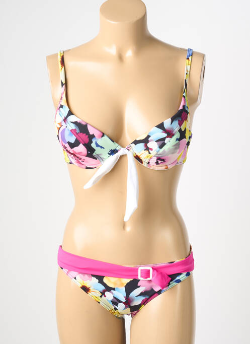 Costum de baie din două piese elasticitate top sutien push-up roz REGLISSE femme