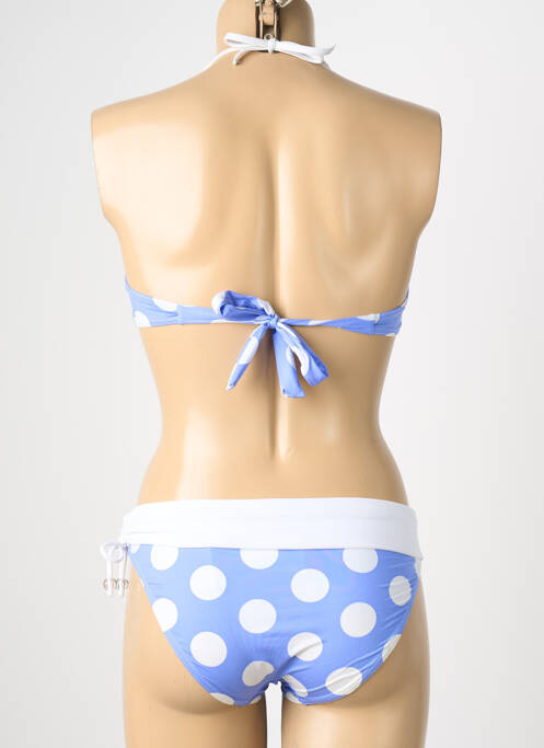 Costum de baie din două piese elasticitate top sutien modelat albastru REGLISSE femme