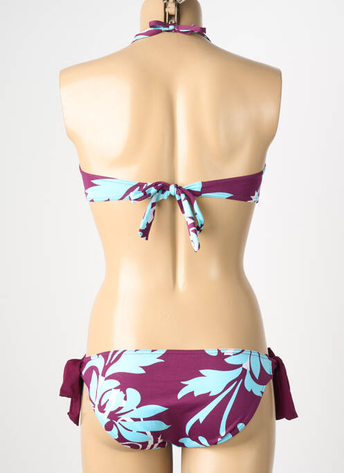 Costum de baie din două piese elasticitate top sutien modelat violet REGLISSE femme
