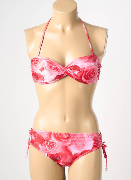 Costum de baie din două piese elasticitate top sutien modelat roșu REGLISSE femme