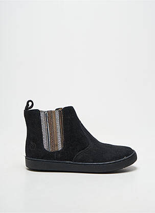 Botine/ghete branț detașabil vârf rotund negru SHOO POM fată