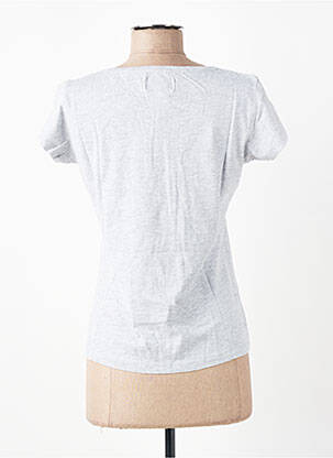 Tricou imprimeu fantezie mâneci scurte gri D73 femeie