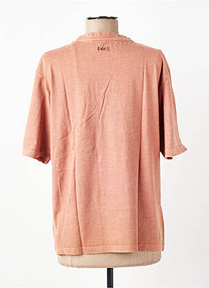 Tricou imprimeu fantezie mâneci scurte portocalie ROSE GARDEN femeie