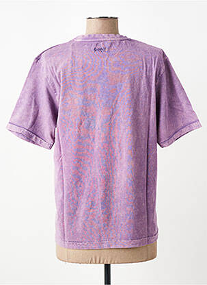 Tricou imprimeu fantezie mâneci scurte violet ROSE GARDEN femeie