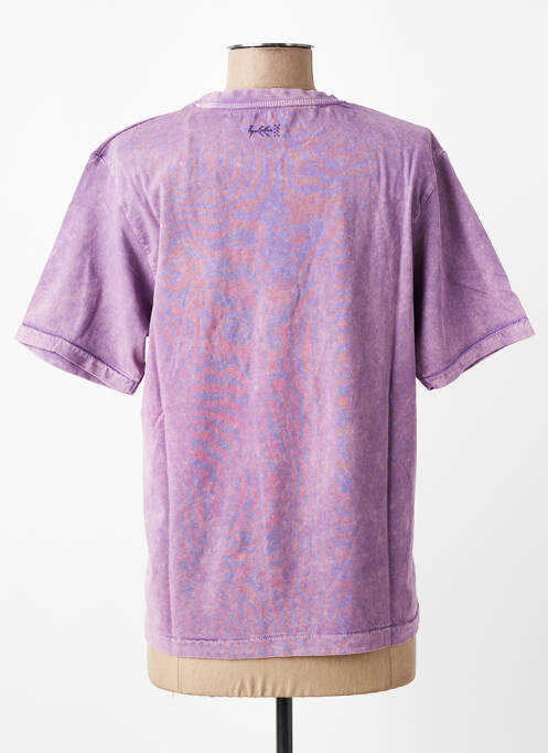 Tricou imprimeu fantezie mâneci scurte violet ROSE GARDEN femme