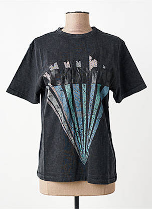 Tricou imprimeu fantezie mâneci scurte negru ROSE GARDEN femeie