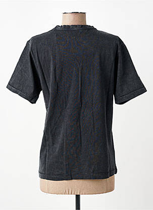 Tricou imprimeu fantezie mâneci scurte negru ROSE GARDEN femeie