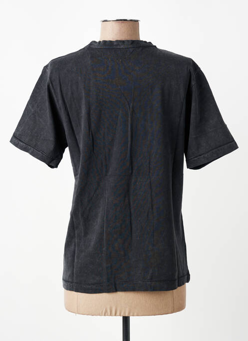 Tricou imprimeu fantezie mâneci scurte negru ROSE GARDEN femme