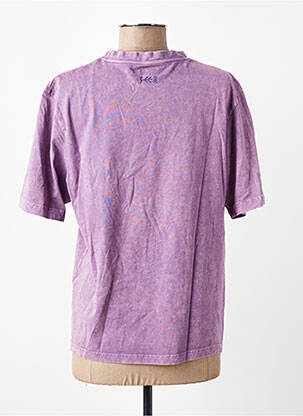 Tricou imprimeu fantezie mâneci scurte violet ROSE GARDEN femeie