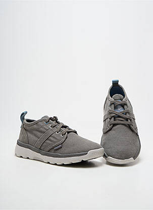 Adidași închidere cu șireturi vârf rotund gri PALLADIUM băiat