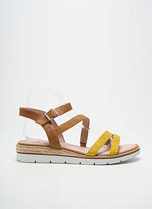 Sandale/pantofi decupați tip de talpă amortizantă toc de 4 la 6 cm galben EMILIE KARSTON femme