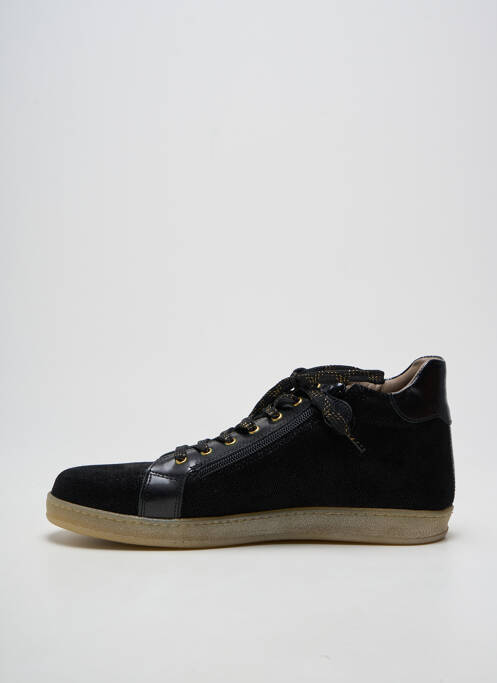 Adidași închidere cu fermoar și șireturi toc plat până la 3 cm negru BELLAMY femme
