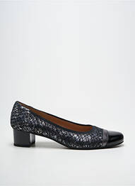 Pantofi cu toc țesătură satinată toc de 4 la 6 cm negru SWEET femme