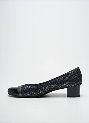 Pantofi cu toc țesătură satinată toc de 4 la 6 cm negru SWEET femeie