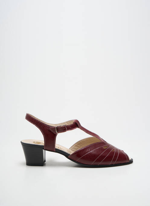 Sandale/pantofi decupați toc pătrat toc de 4 la 6 cm violet OMBELLE femme