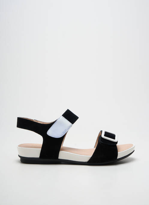 Sandale/pantofi decupați vârf deschis toc plat până la 3 cm negru SWEET femme