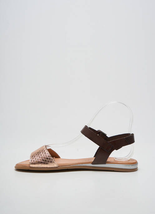 Sandale/pantofi decupați țesătură satinată toc plat până la 3 cm roz RAQUEL PEREZ femme