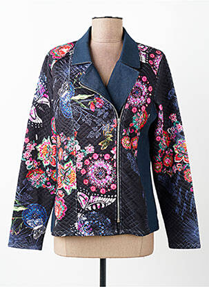 Jachete casual guler tip costum albastru KALISSON femeie