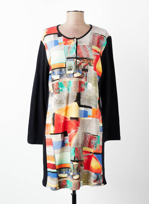 Rochie scurtă mâneci lungi mâneci lungi negru VANIA femme