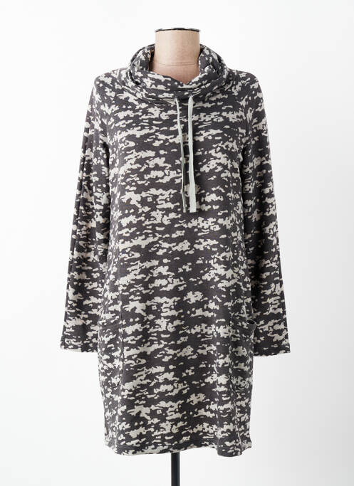 Rochie scurtă mâneci lungi mâneci lungi gri SENORETTA femme