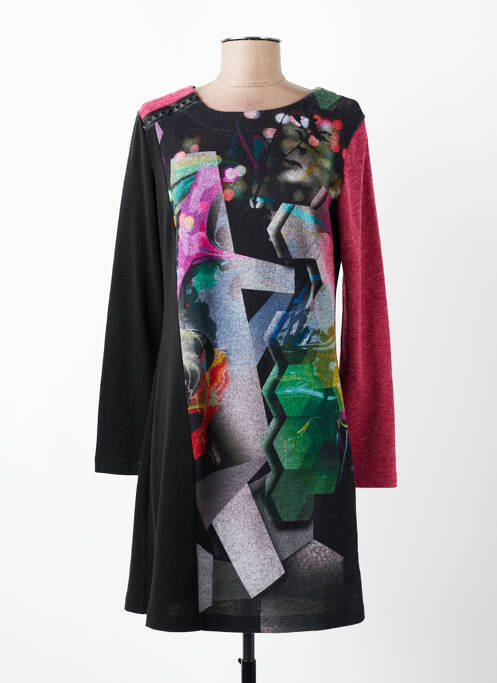 Rochie scurtă mâneci lungi mâneci lungi negru SENORETTA femme