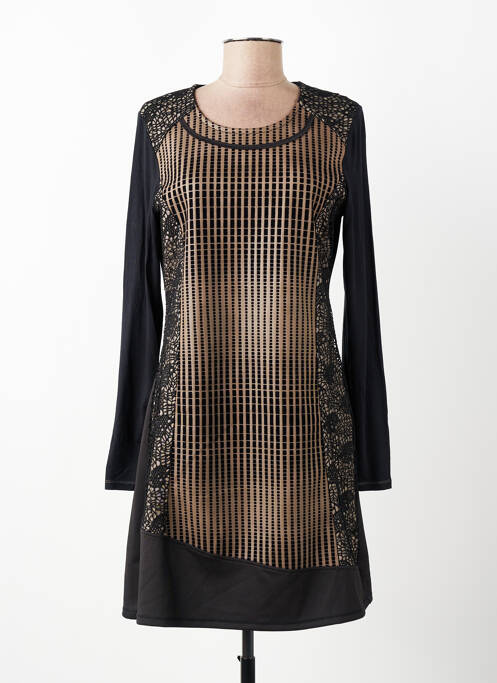 Rochie scurtă mâneci lungi mâneci lungi negru KALISSON femme